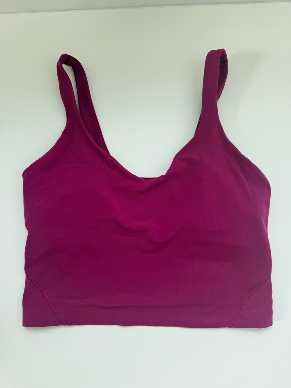 lululemon athletica V-Neck Longline Bralette — Berry Plum